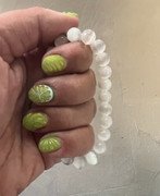 White crystal healing bracelet — selenite or moonstone