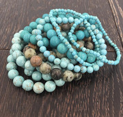 Turquoise healing crystal bracelet stack
